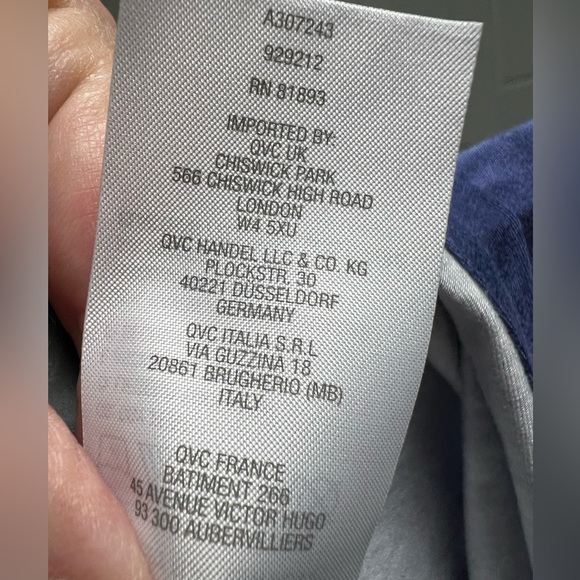 LOGO by Lori Goldstein SO SOFT Blue Tie-Dye Cardigan. - Picture 13 of 14